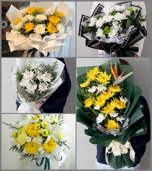 广东梅州市梅江区三角镇三龙村白事花束代送